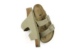 Birkenstock faded khaki sandal Arizona (medium-bred)